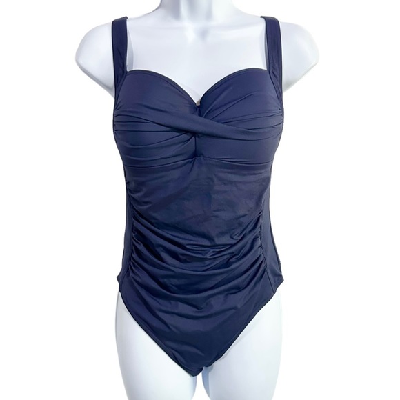 SEA Level Swim Twist Front Multifit Night Sky Navy Blue One-Piece Swimsuit 8 NWT - Picture 3 of 10